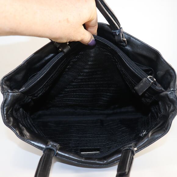 Prada Black Leather Top Handle Tote – Vintage - Picture 9 of 12
